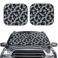 thumbnail image 1 of Uemuo Flower Printed 2 PCS Car Windshield Sun Shade, Auto Sun Heat and UV Rays Blocker, Foldable Automotive Front Window Sunshade Protector, 1 of 7