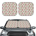 thumbnail image 1 of Uemuo Flower Printed 2 PCS Car Windshield Sun Shade, Auto Sun Heat and UV Rays Blocker, Foldable Automotive Front Window Sunshade Protector, 1 of 7