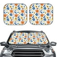 thumbnail image 1 of Uemuo Flower Printed 2 PCS Car Windshield Sun Shade, Auto Sun Heat and UV Rays Blocker, Foldable Automotive Front Window Sunshade Protector, 1 of 7