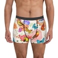 thumbnail image 1 of Uemuo Flowers And Birds Watercolor Pattern Men's Boxer Briefs,Trunk Anti-Chafing,Comfortable, Durable, and Stylish Underwear-Medium, 1 of 9