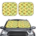 thumbnail image 1 of Uemuo Flowers Avocado Printed 2 PCS Car Windshield Sun Shade, Auto Sun Heat and UV Rays Blocker, Foldable Automotive Front Window Sunshade Protector, 1 of 7