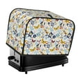 thumbnail image 1 of Uemuo Flowers Butterfly Print Toaster Cover 2 Slice, Small Kitchen Appliance Covers, Toaster Oven Cover with Loop, Bread Machine Cover Dust Cover Protection, 1 of 7