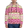thumbnail image 1 of Uemuo Flowers Pattern Men's Hoodie - Casual Pullover Hoodie with Kangaroo Pocket, Stylish Hooded Sweatshirt for Everyday Wear-Medium, 1 of 7