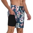thumbnail image 1 of Uemuo Flowers Pattern Mens Swim Trunks Quick Dry Board Shorts with Mesh Lining, Stretch Beach Shorts Quick Dry No-Chafing Board Shorts-XX-Large, 1 of 9