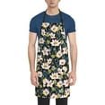 thumbnail image 1 of Uemuo Flowers Pattern Waterproof Apron Adjustable Dishwasher Apron- Apron for Women Men Heavy Duty Work Apron for Dishwashing Chemical Lab, 1 of 1