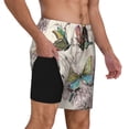 thumbnail image 1 of Uemuo Flying Butterflies-1 Pattern Mens Swim Trunks Quick Dry Board Shorts with Mesh Lining, Stretch Beach Shorts Quick Dry No-Chafing Board Shorts-Large, 1 of 9