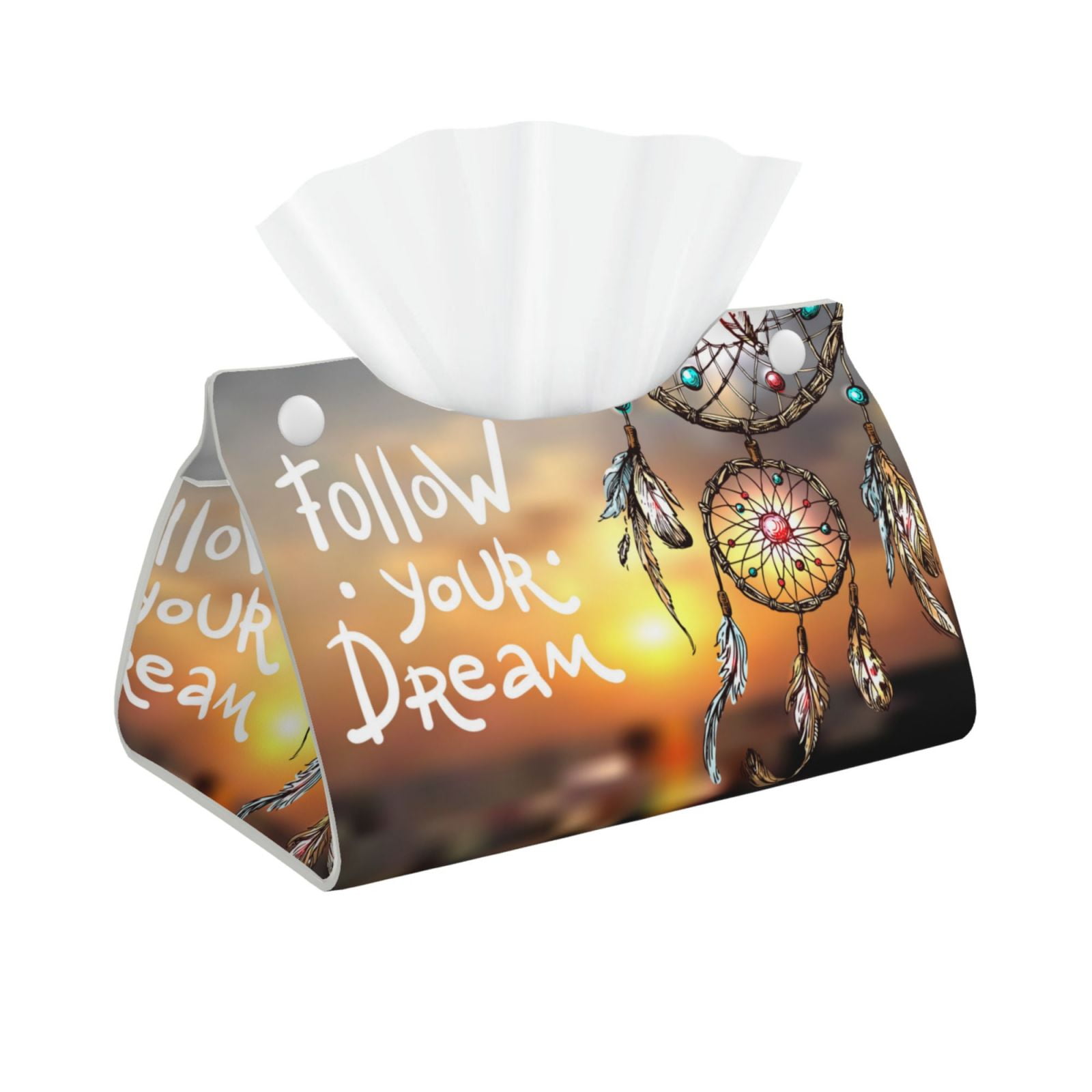 Uemuo Follow Your Dream Dreamcatcher Pattern Tissue Box Cover Holder ...