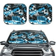 thumbnail image 1 of Uemuo Football Time Printed 2 PCS Car Windshield Sun Shade, Auto Sun Heat and UV Rays Blocker, Foldable Automotive Front Window Sunshade Protector, 1 of 7