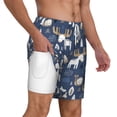 thumbnail image 1 of Uemuo Forest Elk Pattern Mens Swim Trunks Quick Dry Board Shorts with Mesh Lining, Stretch Beach Shorts Quick Dry No-Chafing Board Shorts-X-Large, 1 of 9