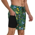 thumbnail image 1 of Uemuo Forest Flora And Fauna Pattern Mens Swim Trunks Quick Dry Board Shorts with Mesh Lining, Stretch Beach Shorts Quick Dry No-Chafing Board Shorts-XX-Large, 1 of 9