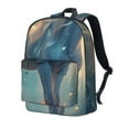 Uemuo Forest Lake White Horse Pattern Backpack for Work and Travel