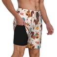 thumbnail image 1 of Uemuo Forest Squirrel Nuts Pattern Mens Swim Trunks Quick Dry Board Shorts with Mesh Lining, Stretch Beach Shorts Quick Dry No-Chafing Board Shorts-XX-Large, 1 of 9