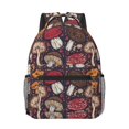 thumbnail image 1 of Uemuo Forest Wild Mushroom Printed Student Durable Water-resistant Backpack,Travel Backpack,Outdoor Activities Backpack, Laptop Backpack, Multi-compartment Backpack, 1 of 5