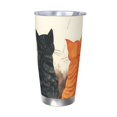 thumbnail image 1 of Uemuo Four Cats Watching Rain Print Travel Coffee Mug ,20oz Double-walled Car Cup ,Stainless Steel Insulated Tumbler Leak-proof Travel Cup Reusable Straw Car Cup-Without Straw, 1 of 8