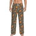 thumbnail image 1 of Uemuo Fox And Mushroom Pattern Men's Wide Leg Palazzo Lounge Pants with Pockets Light Weight Loose Comfy Casual Pajama Pants-Large, 1 of 9
