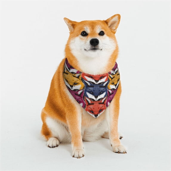 Uemuo Fox Face Summer Dog Bandanas,Cat Pet scarf,Soft Cotton Puppy Cat Scarfs Washable,Pets Gift-