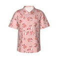 thumbnail image 1 of Uemuo Fox Printed Regular Fit Short Sleeve Casual Hawaiian Shirt for Men,Aloha shirt,Tropical shirt,Floral print shirt,Vacation Beach shirt-Medium, 1 of 9