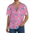 thumbnail image 1 of Uemuo French Bulldog Pattern Cotton Linen Short Sleeve Shirts,Casual Lightweight Button Down Shirts,Vacation Beach Summer Tops-XX-Large, 1 of 7