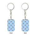 thumbnail image 1 of Uemuo French Bulldog Puppy Pattern Rectangular Metal Keychain - Durable, Stylish, and Personalized Key Ring for Men and Women,Engraved Keychain,Gift Slim Sturdy Keychain, 1 of 7