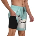 thumbnail image 1 of Uemuo French Bulldog Taking a Bath Pattern Mens Swim Trunks Quick Dry Board Shorts with Mesh Lining, Stretch Beach Shorts Quick Dry No-Chafing Board Shorts-Large, 1 of 9