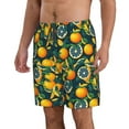 thumbnail image 1 of Uemuo Fresh Orange Pattern Men's Swim Trunks Hawaiian Beach Bathing Suit Swimsuits Beach Quick-Dry Shorts with Pockets-Small, 1 of 9