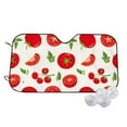 thumbnail image 1 of Uemuo Fresh Red Tomato Pattern Accordion Car Windshield Sun Shade, Foldable Reflective Sun Visor for Car, Reflector Windshield Sunshade-, 1 of 7