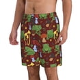 thumbnail image 1 of Uemuo Frogs and Mushrooms Pattern Men's Swim Trunks Hawaiian Beach Bathing Suit Swimsuits Beach Quick-Dry Shorts with Pockets-3X-Large, 1 of 9