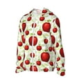 thumbnail image 1 of Uemuo Fruit Apples Pattern Women's Full Zip UPF 50+ Sun Protection Hoodie Jacket Long Sleeve Sun Shirt Hiking Outdoor Performance with Pockets-Small, 1 of 9