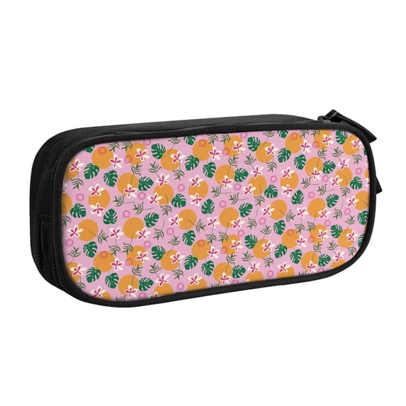 Uemuo Fruit Printed Pencil Pen Case, Portable Pencil Pouch with Zipper, Compact Stationery Bag Makeup Bag, Pencil Bag for Home Office