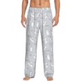 thumbnail image 1 of Uemuo Fun Rabbit Pattern Men's Wide Leg Palazzo Lounge Pants with Pockets Light Weight Loose Comfy Casual Pajama Pants-Medium, 1 of 9