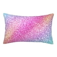 thumbnail image 1 of Uemuo Fun Rainbow Pink Print Throw Pillow Case – Cozy & Soft Cushion Cover, Hypoallergenic Pillow Case for Sleeping, Perfect for Women with Envelope Closure-20"x30", 1 of 6