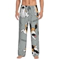 thumbnail image 1 of Uemuo Funny Beagle Active Dog Pattern Men's Wide Leg Palazzo Lounge Pants with Pockets Light Weight Loose Comfy Casual Pajama Pants-, 1 of 9