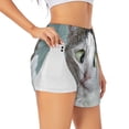 thumbnail image 1 of Uemuo Funny Cat Pattern Women's Athletic Shorts High Waisted Running Shorts with Liner Pockets Gym Elastic Workout Shorts-XX-Large, 1 of 9