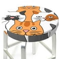 thumbnail image 1 of Uemuo Funny Cats Pattern Round Bar Stool Seat Covers Washable Stool Cushion Slipcover Elastic Bar Chair Covers-13 inch, 1 of 7