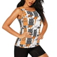 thumbnail image 1 of Uemuo Funny Cats Pattern Workout Tank Tops for Women Breathable Moisture-wicking tank top Sleeveless Running Loose Fit Yoga Tops Active Shirts Sports Gym Exercise, 1 of 9