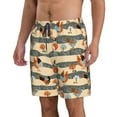 thumbnail image 1 of Uemuo Funny Chicken Pattern Men's Swim Trunks Hawaiian Beach Bathing Suit Swimsuits Beach Quick-Dry Shorts with Pockets-Medium, 1 of 9