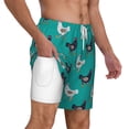 thumbnail image 1 of Uemuo Funny Chicken Pattern Mens Swim Trunks Quick Dry Board Shorts with Mesh Lining, Stretch Beach Shorts Quick Dry No-Chafing Board Shorts-3X-Large, 1 of 9