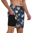 thumbnail image 1 of Uemuo Funny Chicken Pattern Mens Swim Trunks Quick Dry Board Shorts with Mesh Lining, Stretch Beach Shorts Quick Dry No-Chafing Board Shorts-, 1 of 9