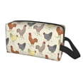 thumbnail image 1 of Uemuo Funny Chicken Pattern Portable Toiletry Bags with Handle, Waterproof travel Make up Bags for Women, Large Capacity Travel Cosmetic Bags, 1 of 9