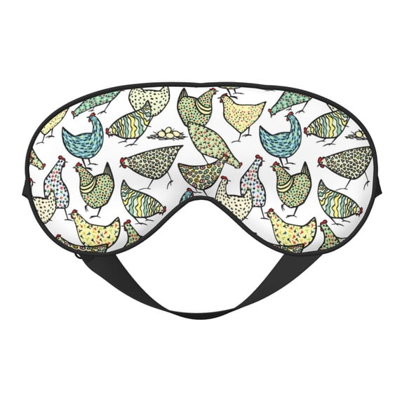 Uemuo Funny Chicken Pattern Sleep Eye Mask - Light Blocking Sleep Mask Blocking Out Light Perfectly, Soft and Comfortable Night Eye Mask, Eye Blinder