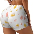 thumbnail image 1 of Uemuo Funny Chicken Pattern Women Workout Impact Shorts Scrunch Butt Lifting Gym Shorts Seamless Booty Biker Shorts-Large, 1 of 8