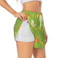 thumbnail image 1 of Uemuo Funny Chicken Pattern Women's Athletic Shorts High Waisted Running Shorts with Liner Pockets Gym Elastic Workout Shorts-Medium, 1 of 9