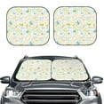 thumbnail image 1 of Uemuo Funny Chicken Printed 2 PCS Car Windshield Sun Shade, Auto Sun Heat and UV Rays Blocker, Foldable Automotive Front Window Sunshade Protector, 1 of 7
