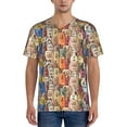 thumbnail image 1 of Uemuo Funny Dogs Family Print Mens Polo Shirts Baseball T-shirt Performance Short Sleeve Golf Shirt Moisture Wicking Athletic Casual Collared T-Shirt-Large, 1 of 7