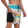 thumbnail image 1 of Uemuo Funny Farm Pattern Mens Swim Trunks Quick Dry Board Shorts with Mesh Lining, Stretch Beach Shorts Quick Dry No-Chafing Board Shorts-Small, 1 of 9