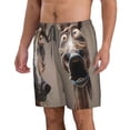 thumbnail image 1 of Uemuo Funny Horse Faces Expressions Pattern Men's Swim Trunks Hawaiian Beach Bathing Suit Swimsuits Beach Quick-Dry Shorts with Pockets-Small, 1 of 9