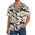 thumbnail image 1 of Uemuo Game Controller Pattern Cotton Linen Short Sleeve Shirts,Casual Lightweight Button Down Shirts,Vacation Beach Summer Tops-3X-Large, 1 of 7