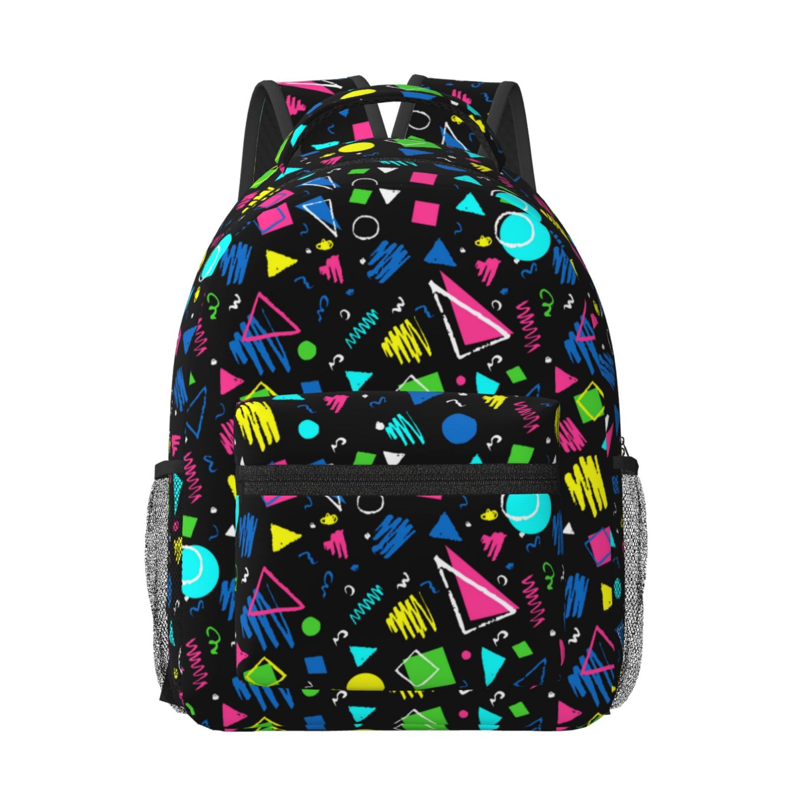 Uemuo Geometric 1980s Styled Printed Student Durable Water-resistant ...