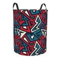 thumbnail image 1 of Uemuo Geometric Elements Pattern Circular Laundry Hamper Basket with handles,Collapsible laundry basket,Large capacity laundry hamper,Laundry Organizer-Small, 1 of 8