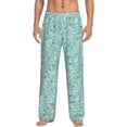 thumbnail image 1 of Uemuo Geometric Elements Pattern Men's Wide Leg Palazzo Lounge Pants with Pockets Light Weight Loose Comfy Casual Pajama Pants-Large, 1 of 9
